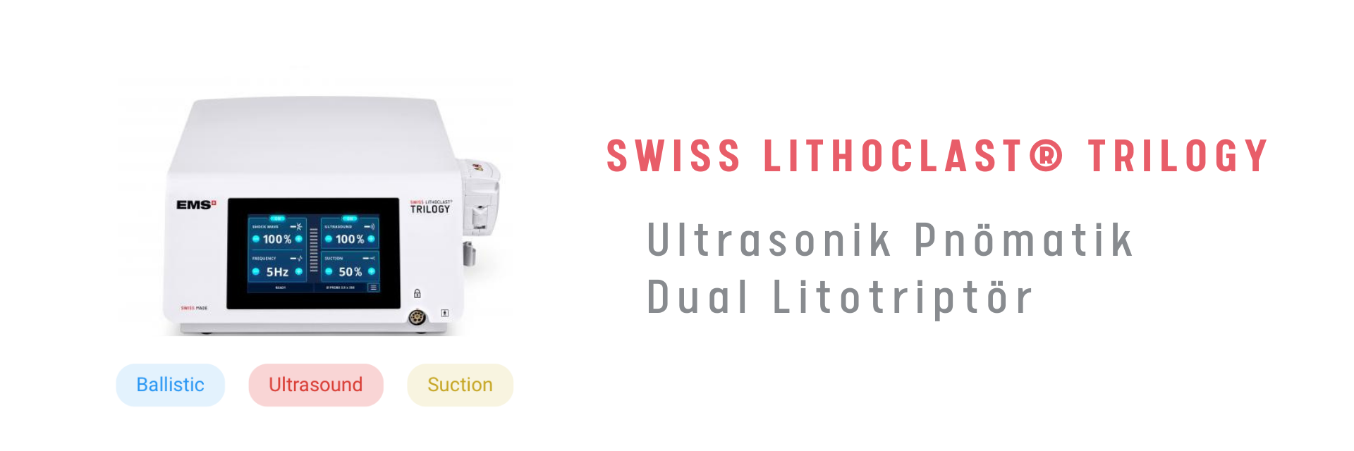 Ultrasonik Pn�matik Dual Litotript�r